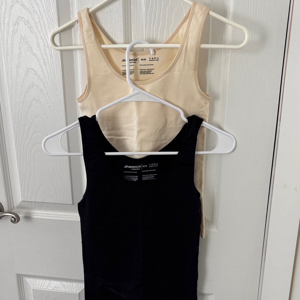 Shapermint Black and Cream Tank Shapewear Duo